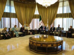 الوزير الشيباني يبحث مع مسؤولة ألمانية تعزيز التعاون التنموي