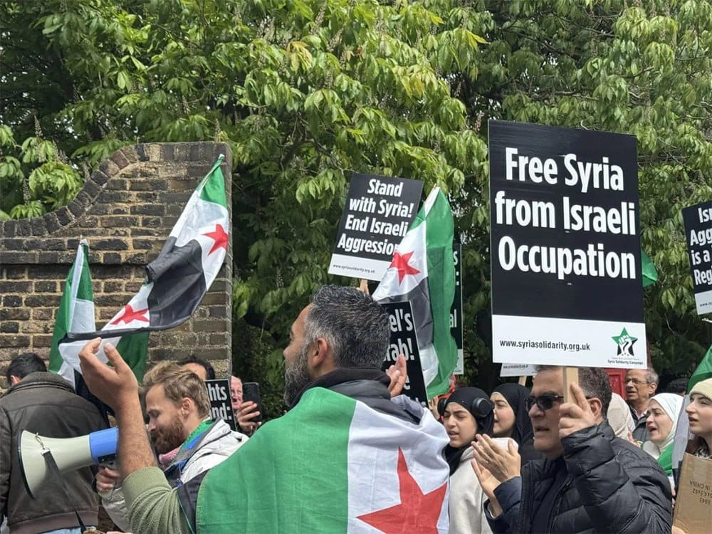 تظاهرات أمام السفارة الإسرائيلية في لندن