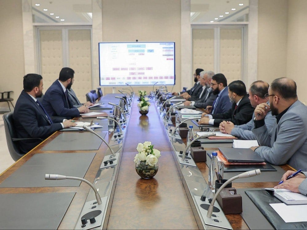 اجتماع السيد الرئيس أحمد الشرع مع وزير العدل مظهر الويس