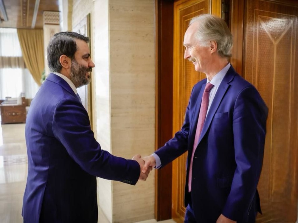 الشيباني يلتقي بيدرسون لبحث الأمن والعدالة الانتقالية