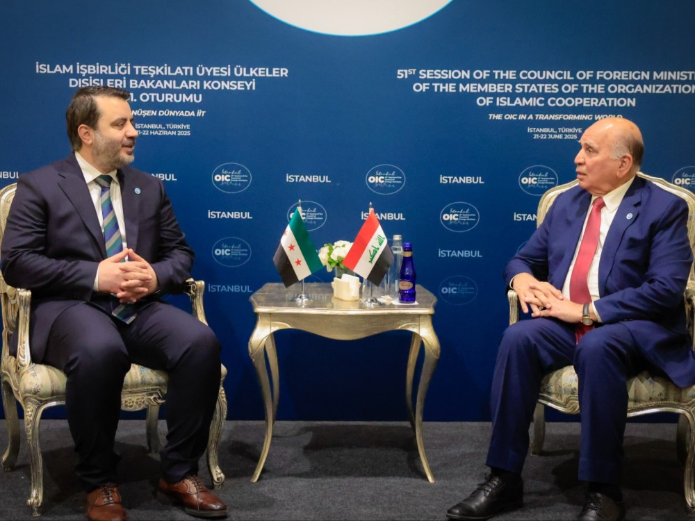 أسعد الشيباني يلتقي نظيره العراقي السيد فؤاد حسين