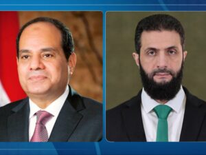الرئيس الشرع يتلقى برقية تهنئة من الرئيس السيسي بمناسبة عيد الأضحى المبارك 