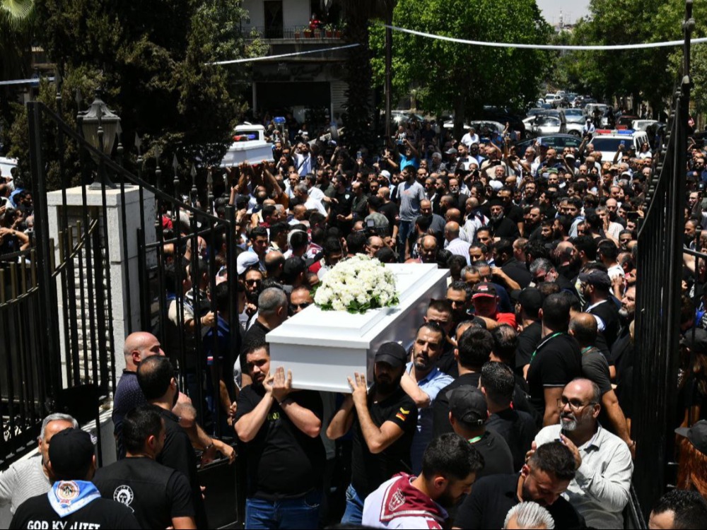 مراسم تشييع شهداء مار الياس