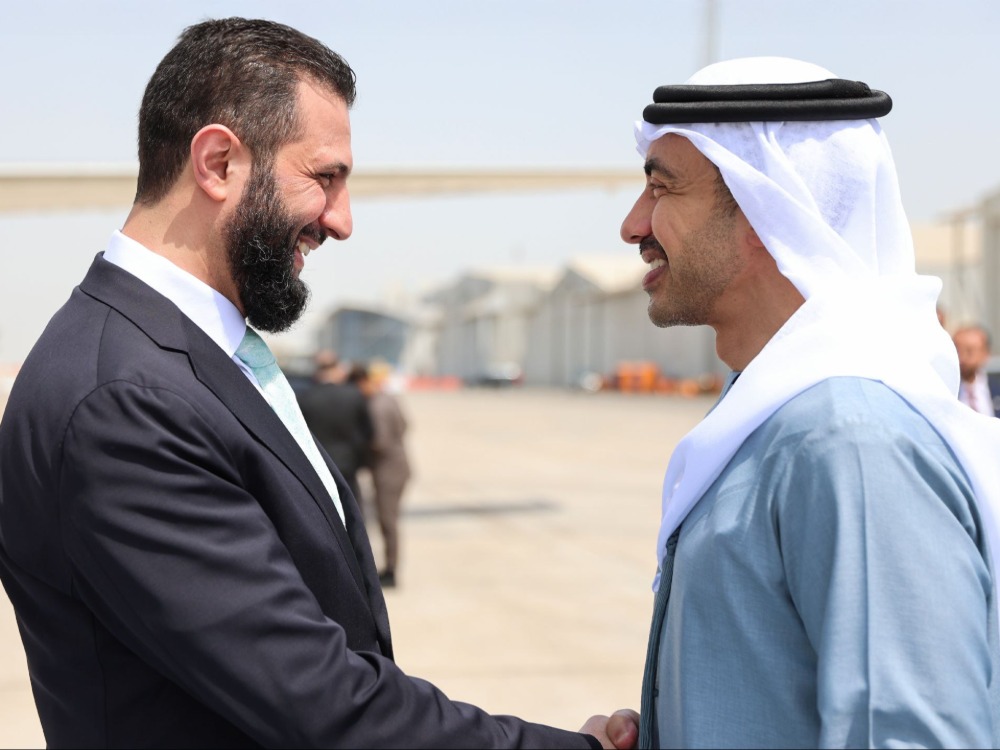 أحمد الشرع ومحمد بن زايد