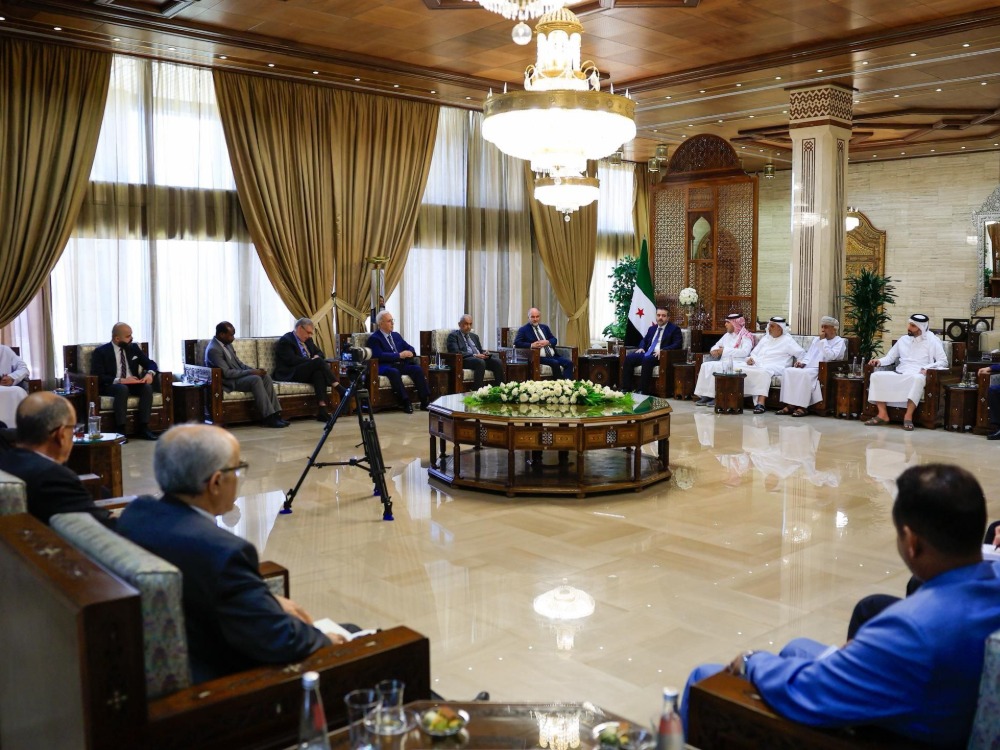 الشيباني يستقبل سفراء الدول العربية والإسلامية في دمشق