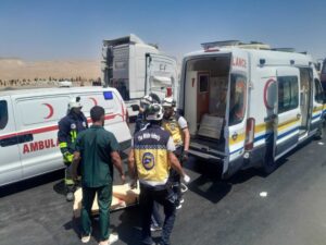 وفاة ثلاثة مدنيين بحادث سير على طريق دمشق - حمص