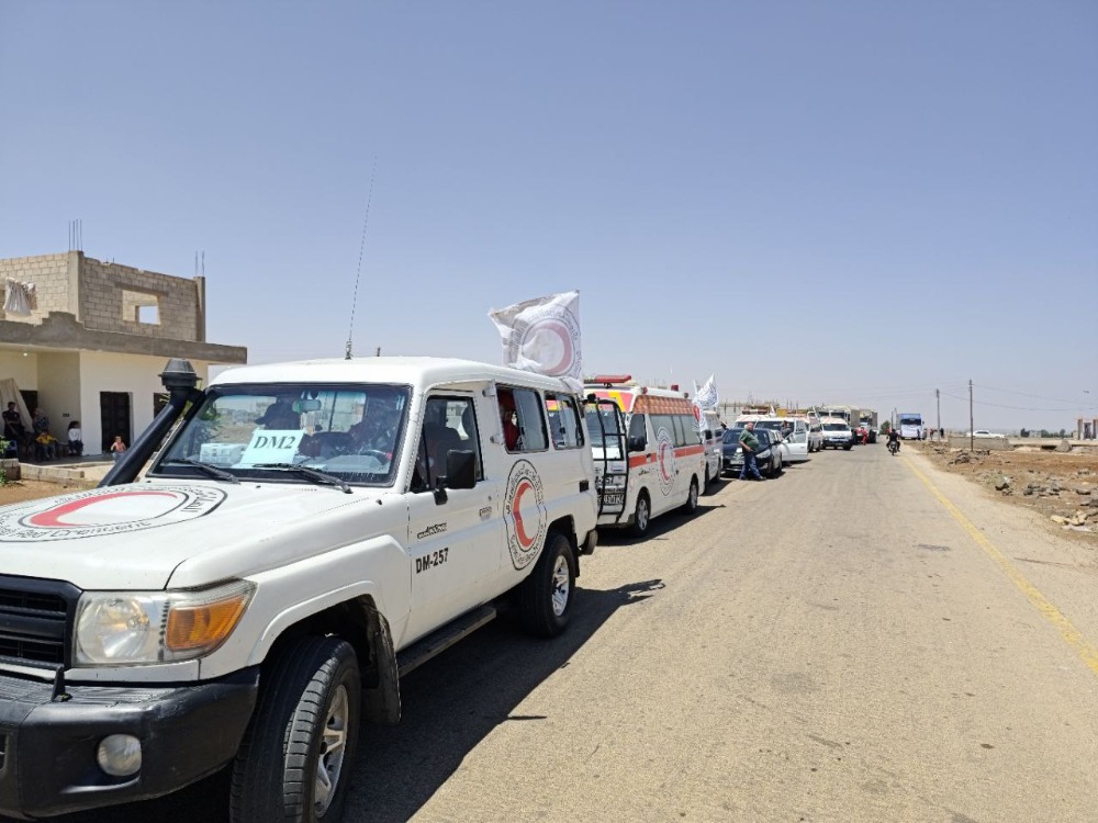 قافلة مساعدات إنسانية في درعا