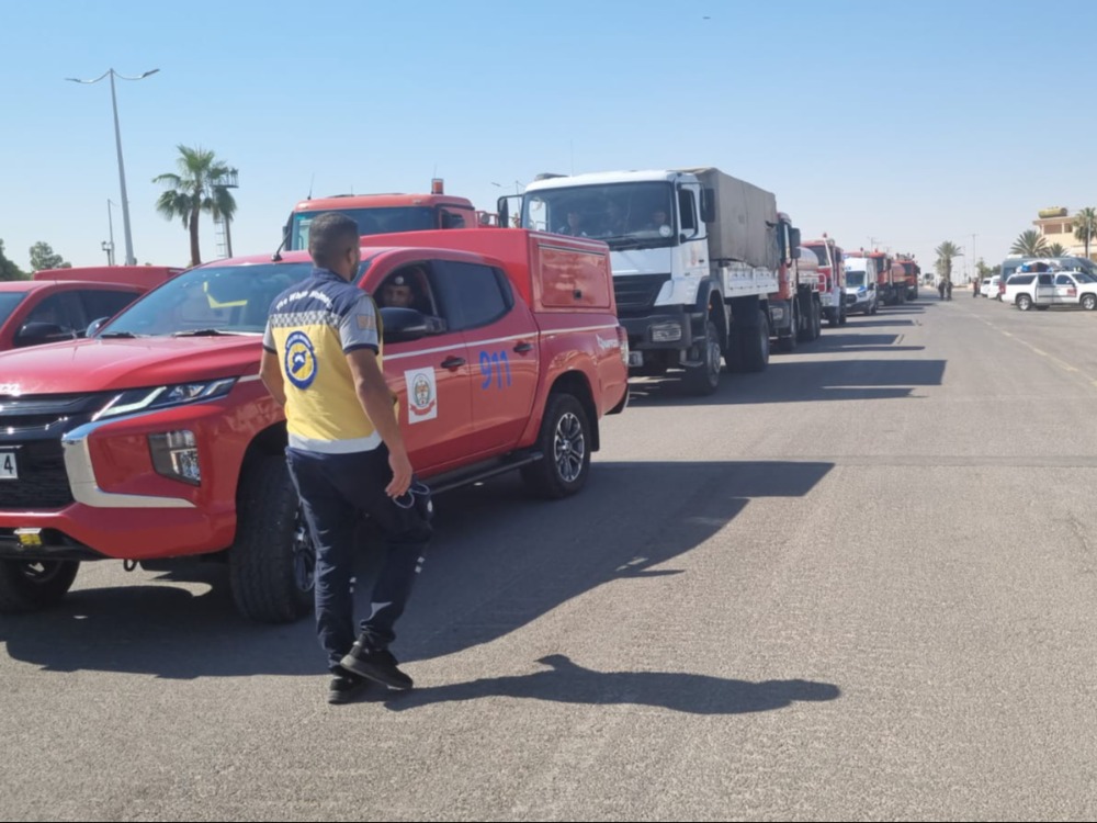 الدفاع المدني: فرق الإطفاء الأردنية تتوجه إلى اللاذقية للمشاركة بإخماد الحرائق