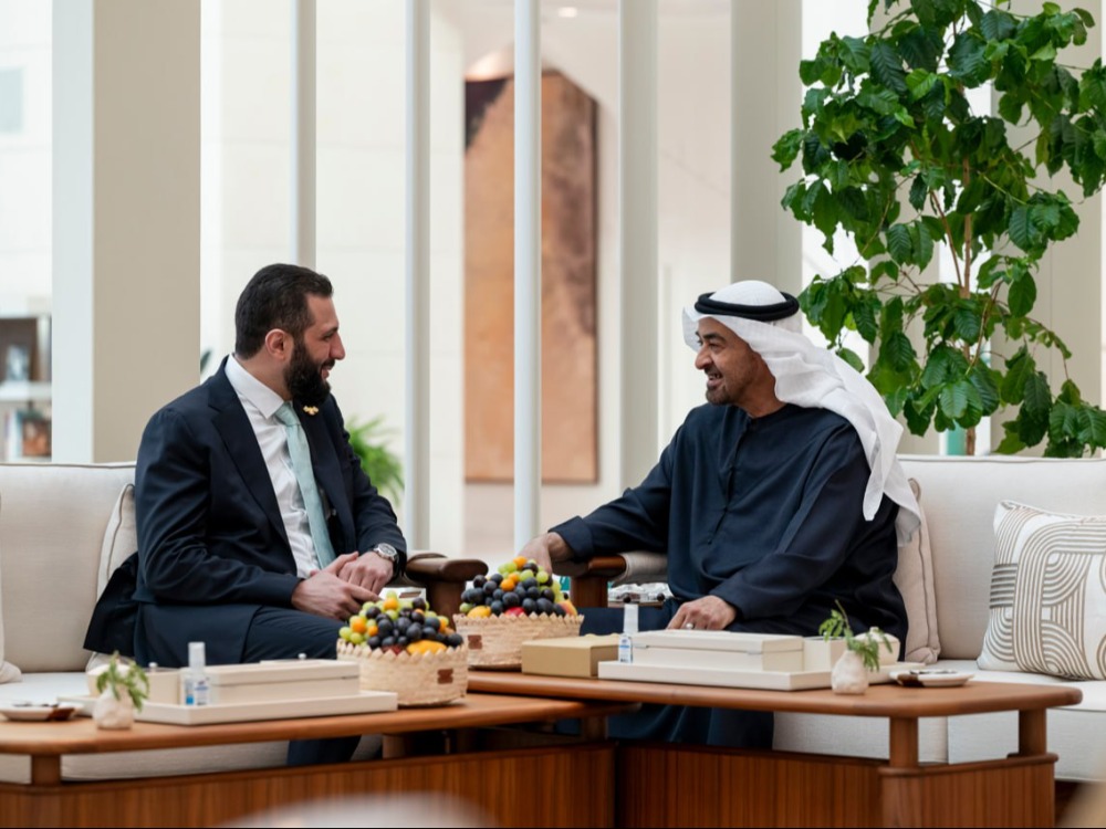 لقاء الرئيس الشرع وبن زايد