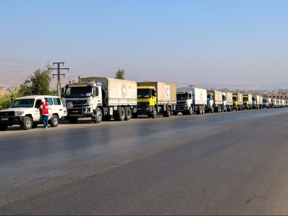 السويداء قافلة مساعدات