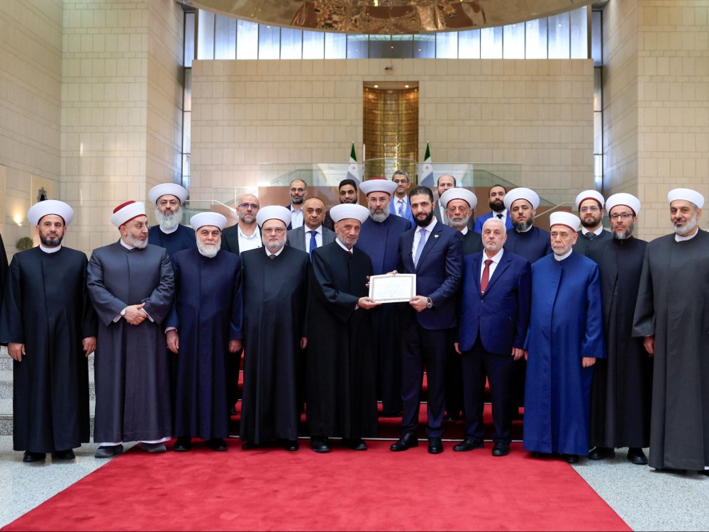 الرئيس الشرع يستقبل وفد دار الفتوى اللبنانية