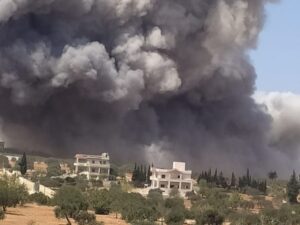 استشهاد أربعة وإصابة آخرين جراء انفجار مجهول بمحيط إدلب