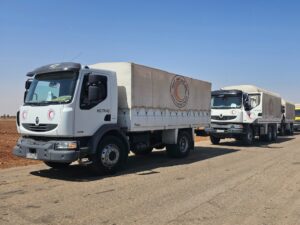 قافلة مساعدات جديدة تدخل السويداء
