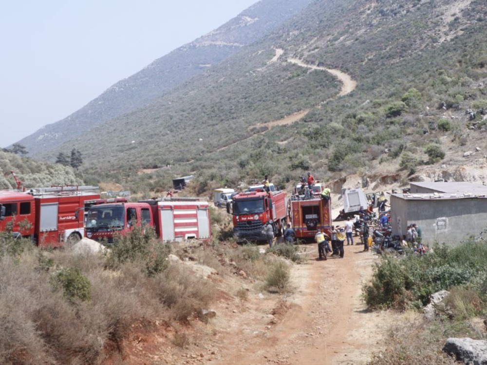 الدفاع المدني يعلن السيطرة على حريق دير شميل في ريف حماة