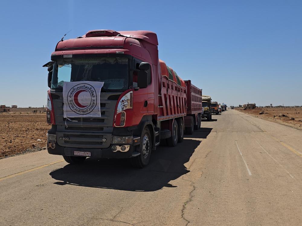 مساعدات إنسانية باتجاه السويداء