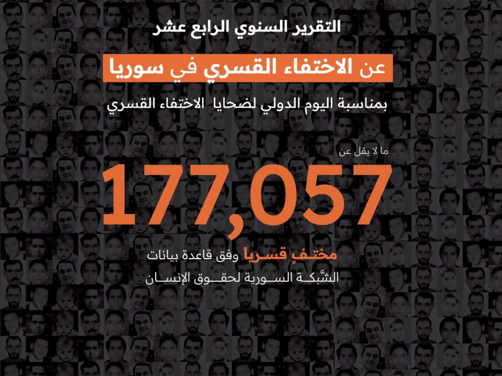 الشبكة السورية: النظام البائد مسؤول عن غالبية ضحايا التغييب القسري
