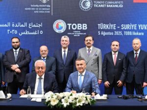 وزير الاقتصاد يعقد اتفاقيات مشتركة مع غرف التجارة والصناعة التركية