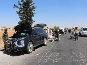 حادث سير على طريق حلب دمشق بريف إدلب