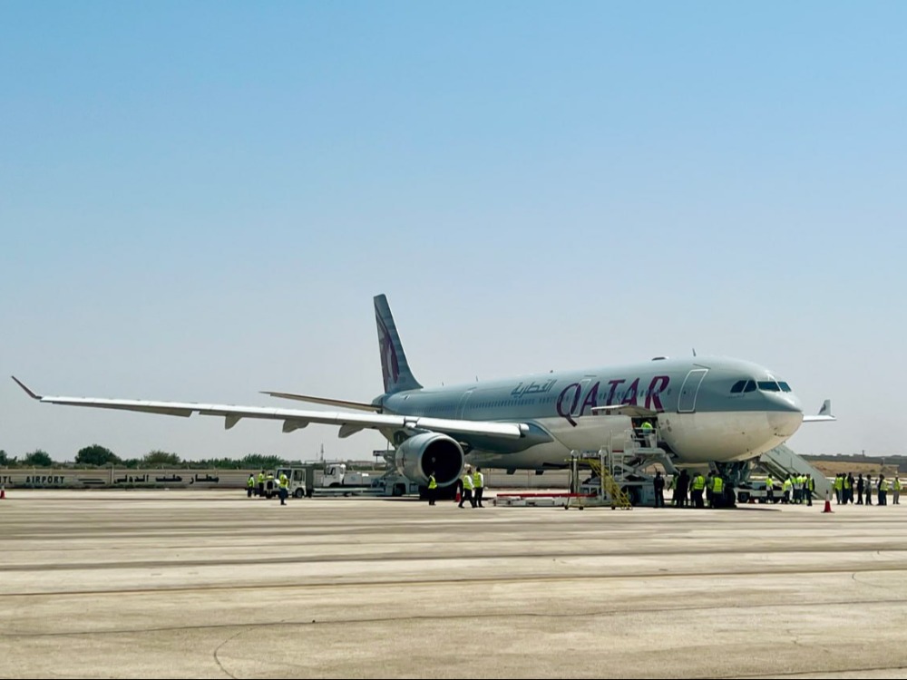 مطار حلب الدولي يستقبل أولى رحلات الخطوط الجوية القطرية