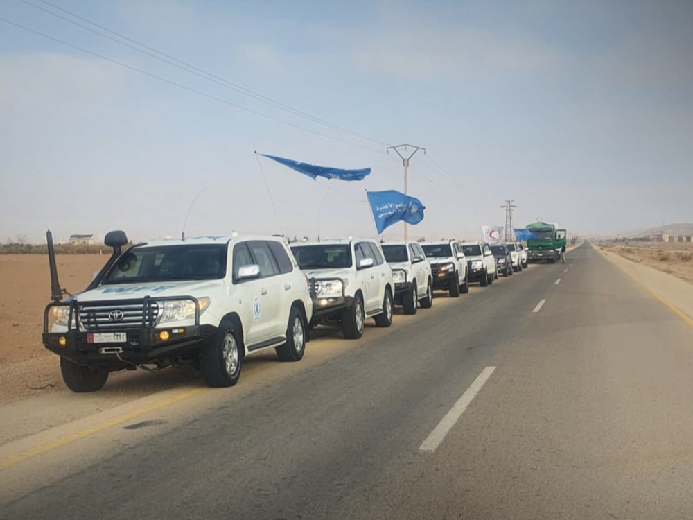 قافلة مساعدات إنسانية جديدة تتوجه إلى السويداء