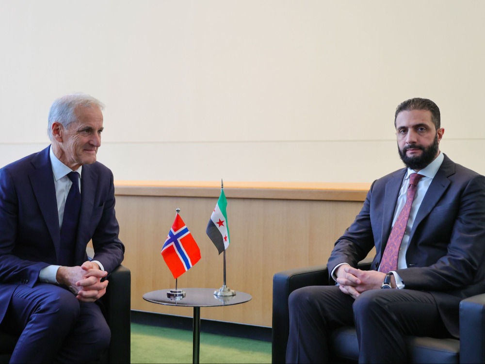الرئيس-الشرع-يلتقي-رئيس-وزراء-النرويج