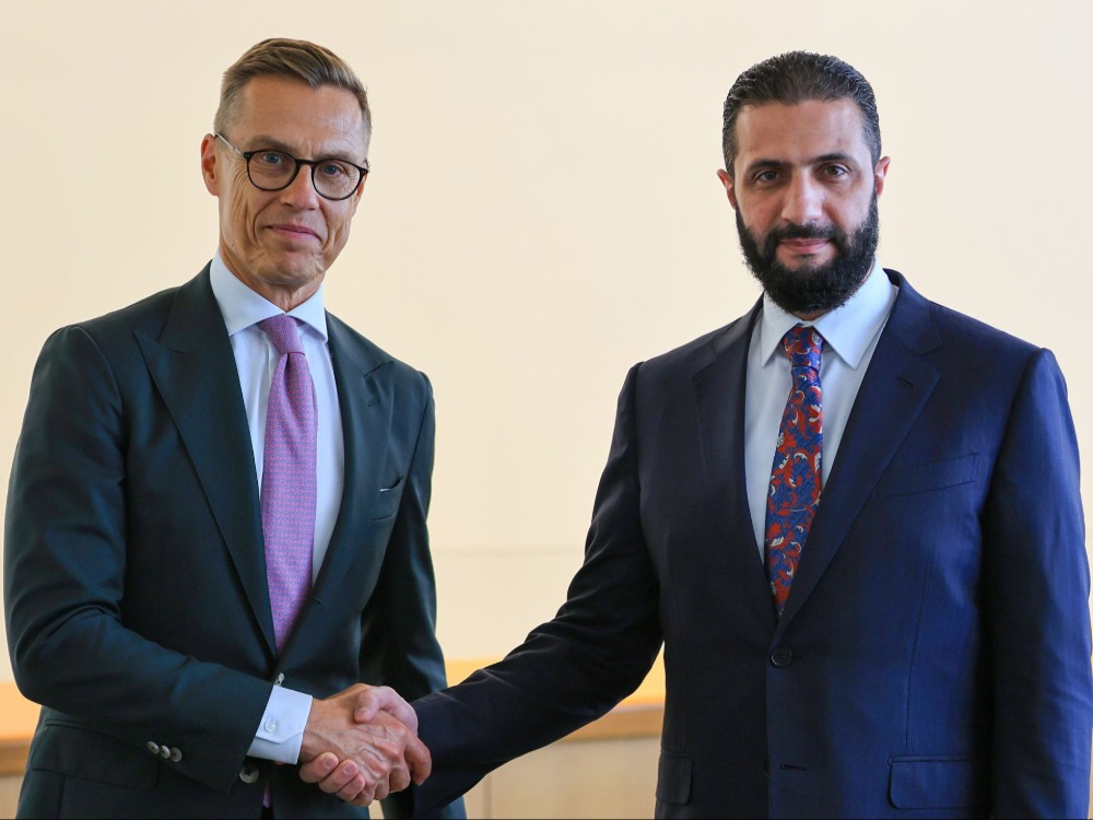 الرئيس الشرع يلتقي نظيره الفنلندي في نيويورك