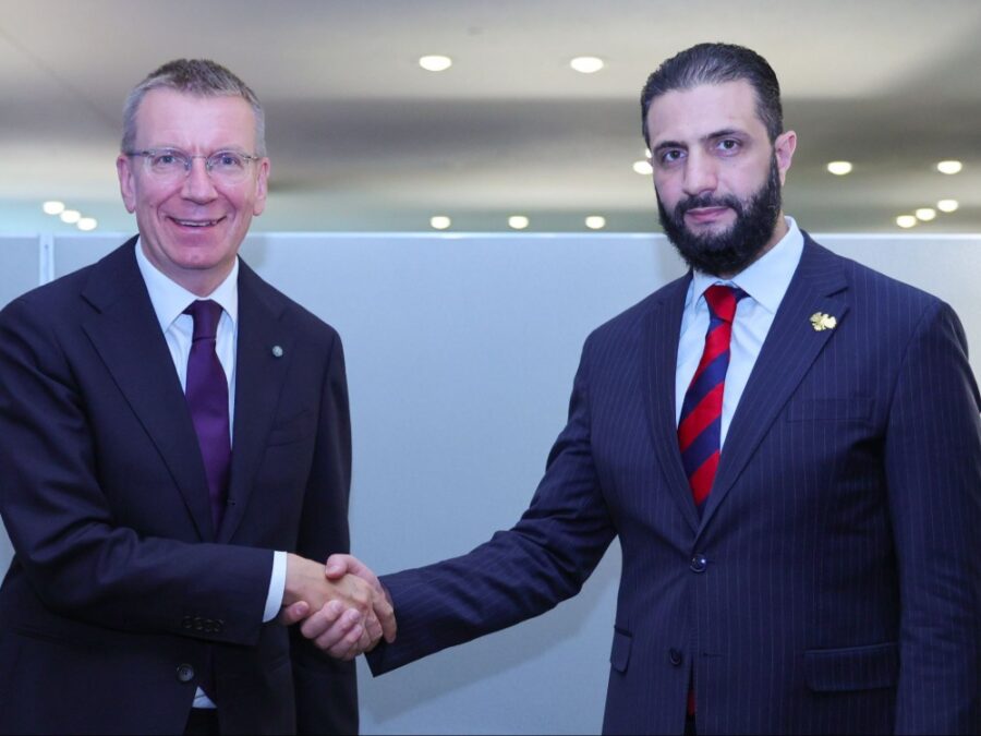 الرئيس الشرع يلتقي رئيس لاتفيا في نيويورك