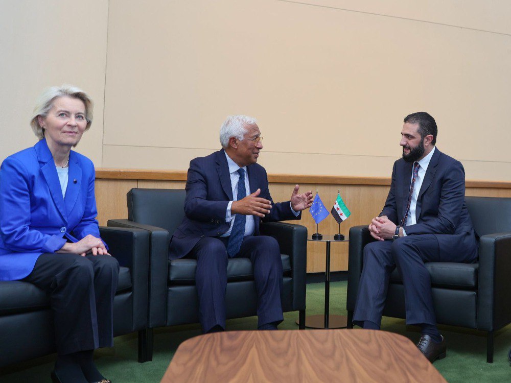 الرئيس الشرع يلتقي كوستا وفون دير لاين.. دعم أوروبي لمرحلة انتقالية سورية