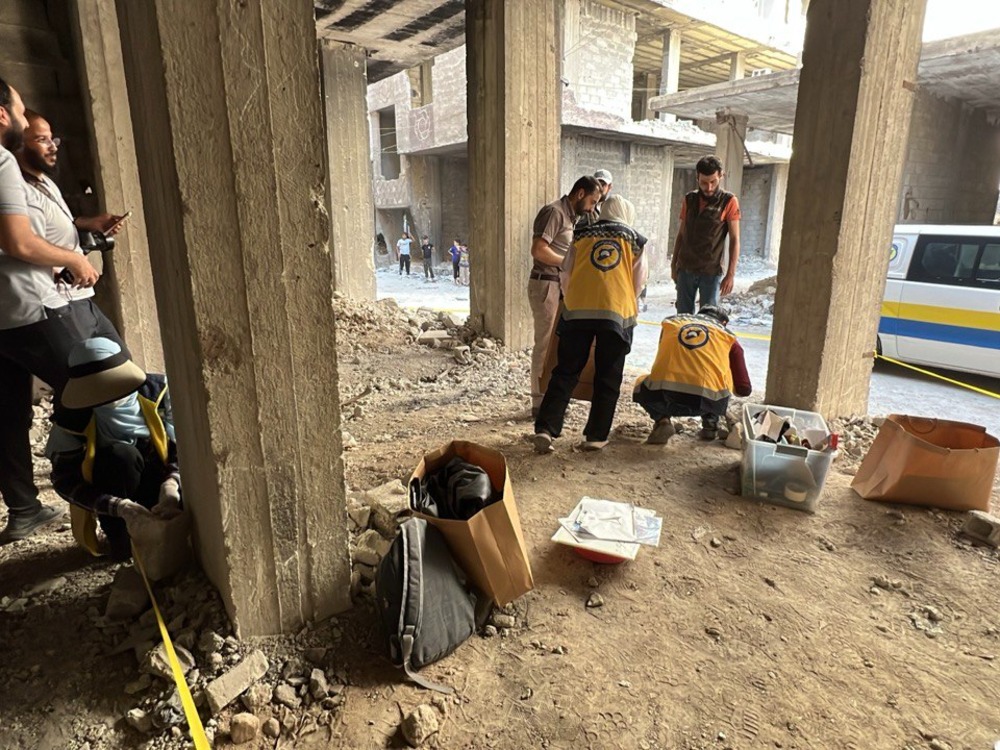 العثور على رفات وبقايا عظام في حي التضامن بدمشق