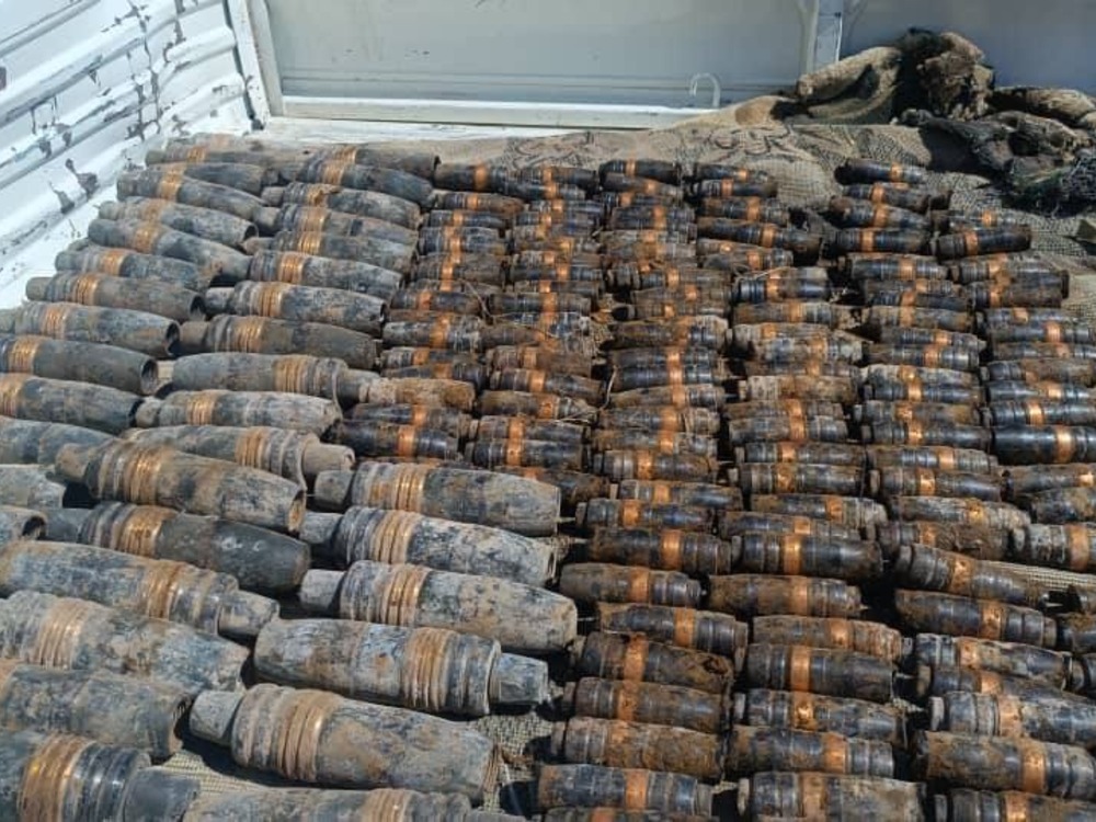 الأمن الداخلي يضبط أكثر من 150 لغماً وذخائر متنوعة بريف حمص