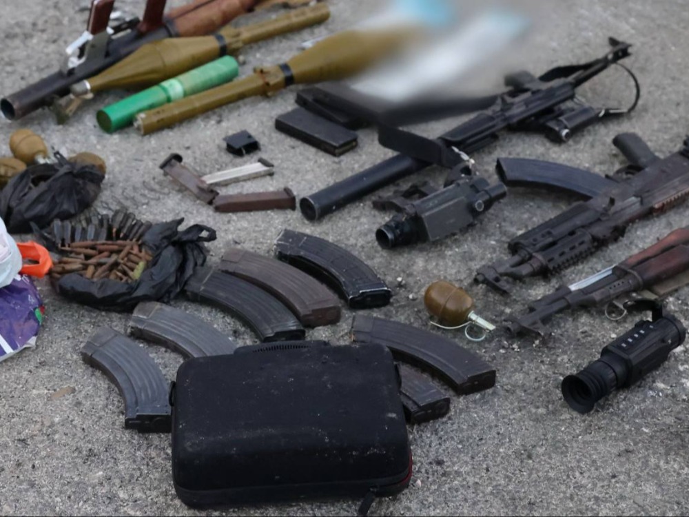 أسلحة كانت بحوزة خلية إرهابية في طرطوس