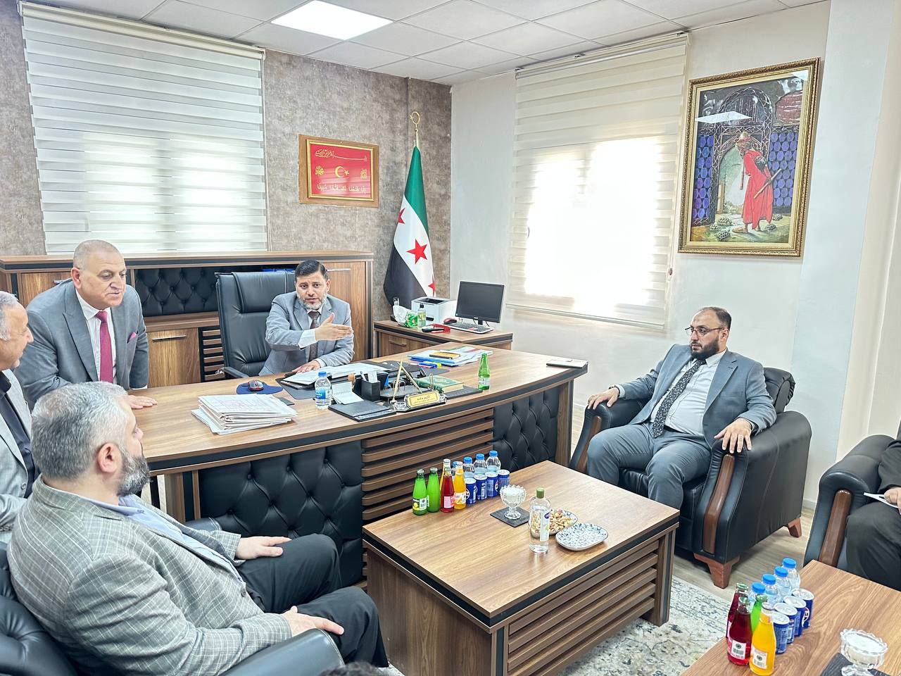 وفد من وزارة العدل يتفقد العمل القضائي في مدينة تل أبيض بريف الرقة