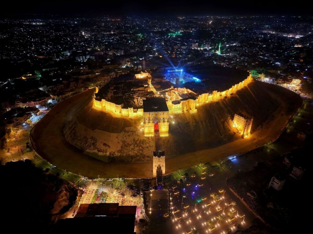 صورة جوية لقلعة حلب