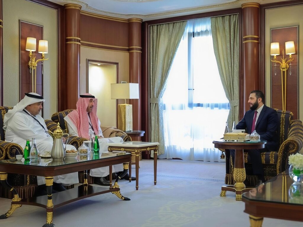 الرئيس الشرع يلتقي برئيسي مجلس إدارة البنك السعودي الفرنسي ومصرف الإنماء لتعزيز التعاون المالي