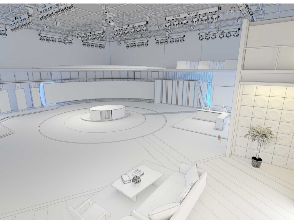 الأكبر والأحدث.. وزير الإعلام يكشف عن تصميم استوديو في الهيئة العامة للإذاعة والتلفزيون