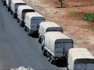 مكتب الأمم المتحدة يعلن تسليم 1300 شاحنة مساعدات إنسانية إلى الجنوب السوري