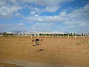 وزارة الطوارئ تُجري تجربة على "درون" ألمانية لكشف الألغام