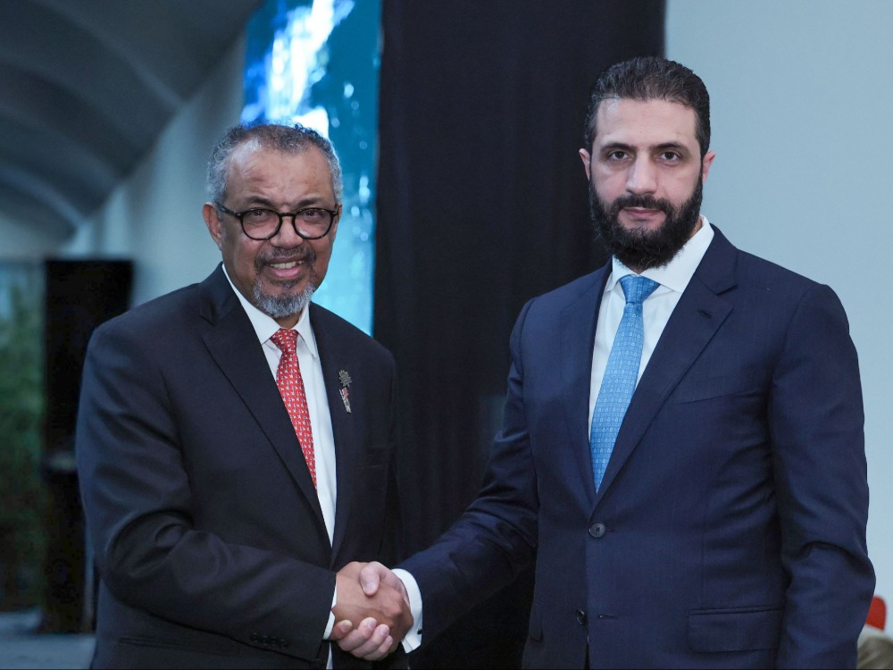 الرئيس الشرع يلتقي رئيس فنلندا والمدير العام للصحة العالمية على هامش قمة المناخ