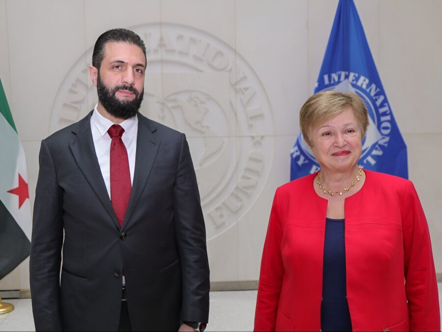 الرئيس الشرع يبحث مع مديرة صندوق النقد الدولي أوجه التعاون المشترك