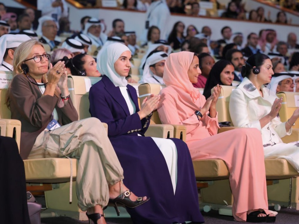 عقيلة الرئيس السيدة لطيفة الدروبي تشارك في حفل افتتاح قمة وايز 2025 بالدوحة