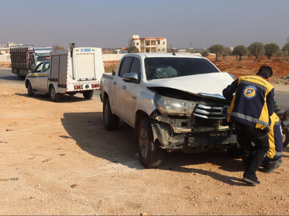 وفاة شخص بحادث تصادم دراجة نارية وسيارة على طريق إدلب-أريحا