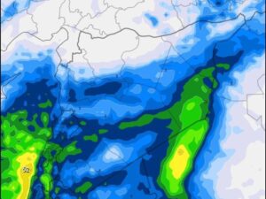 تحذير من حالة عدم استقرار جوي تشمل أمطاراً وثلوجاً وانخفاضاً بدرجات الحرارة