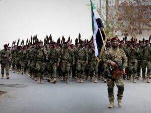 في الذكرى الأولى للتحرير مسيرات عسكرية تجوب المحافظات السورية احتفاء بالنصر