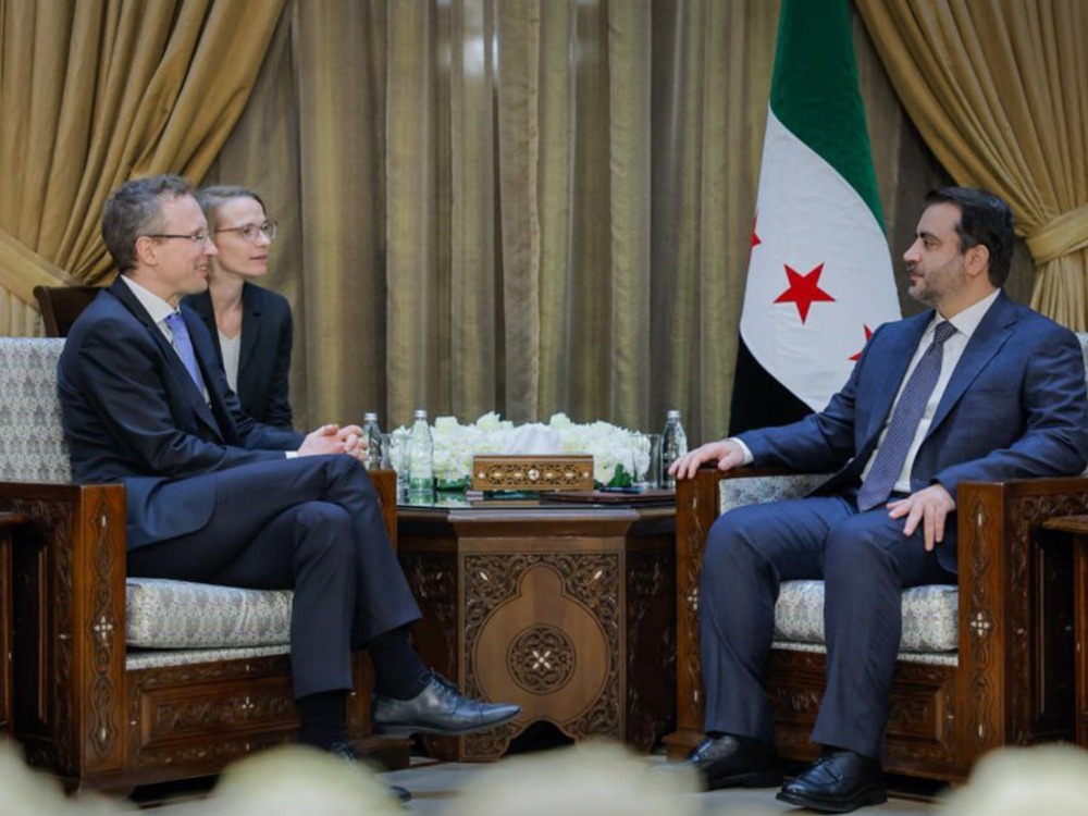 الشيباني يلتقي وفداً ألمانياً في دمشق 