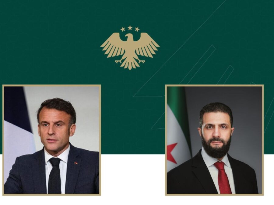 السيد الرئيس أحمد الشرع يبحث هاتفيًا مع الرئيس الفرنسي إيمانويل ماكرون