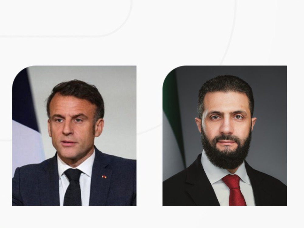 الرئيس الشرع ونظيره الفرنسي يؤكدان هاتفياً رفض التوجهات الانفصالية