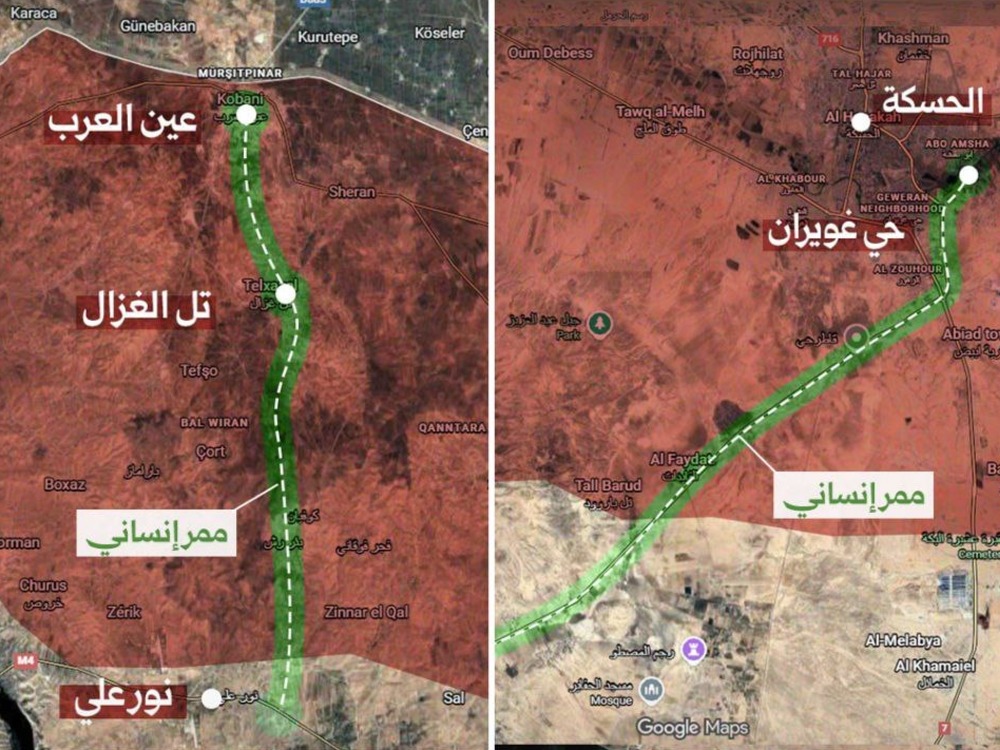 الجيش السوري يعلن افتتاح ممرين إنسانيين في محافظتي الحسكة وحلب