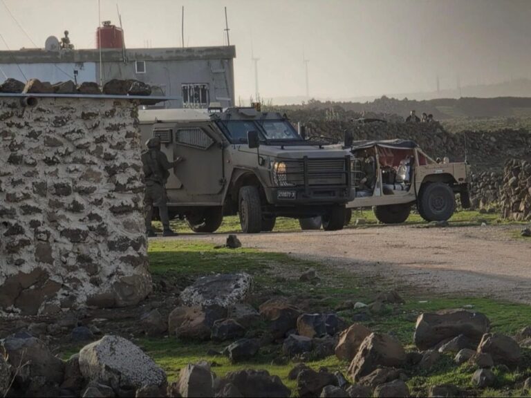 الاحتلال الإسرائيلي يتوغل في قريتي المعلقة والحيران بريف القنيطرة