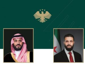 الرئيس الشرع يبحث مع ولي العهد السعودي التطورات الإقليمية