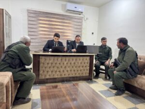 وفد من قيادة الأمن الداخلي يتفقد سير عملية الاندماج في عين العرب ويتسلم المباني رسمياً